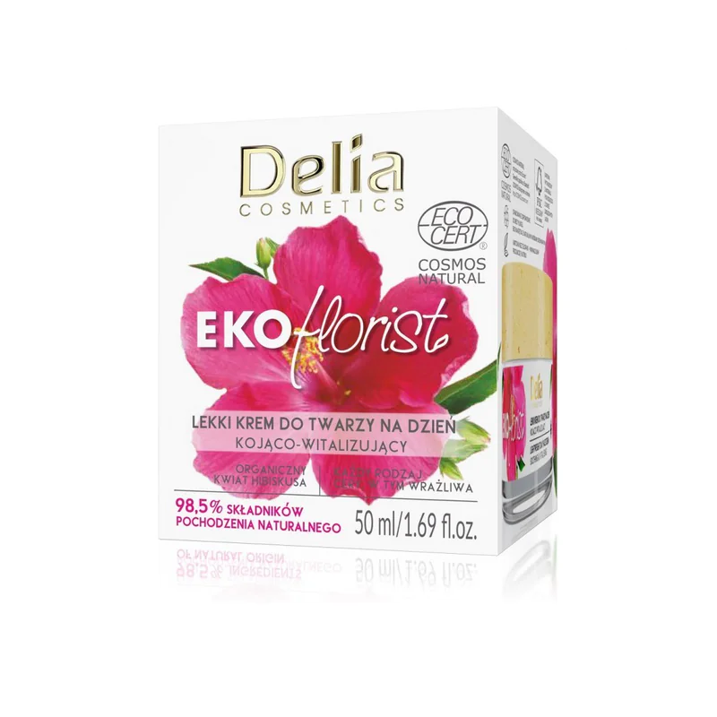Delia Cosmetics Eko Florist Hibiskus Lekki Krem do twarzy na dzień – kojąco witalizujący 50ml
