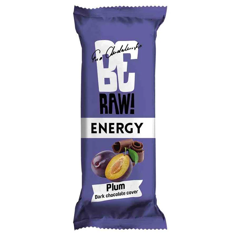 Baton śliwka w czekoladzie BeRaw Energy „Plum” Purella, 40g