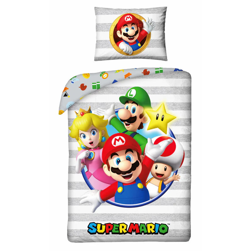 Pościel bawełna 140×200+1p70x90 Super Mario multikolor