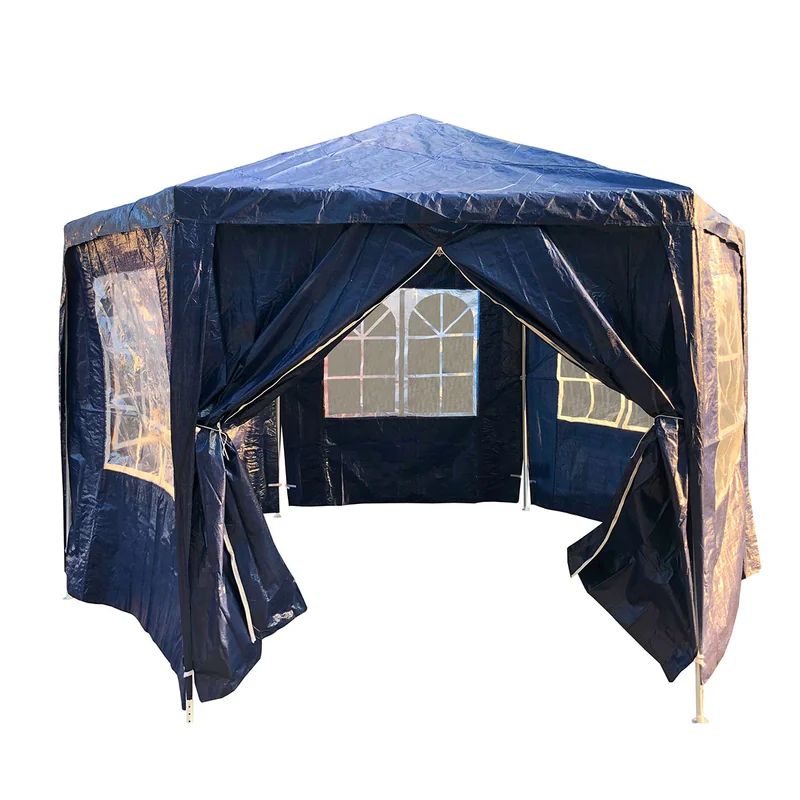 Pawilon namiot ogrodowy sześciokątny 2x2x2m wysokość 2,6 m granatowy