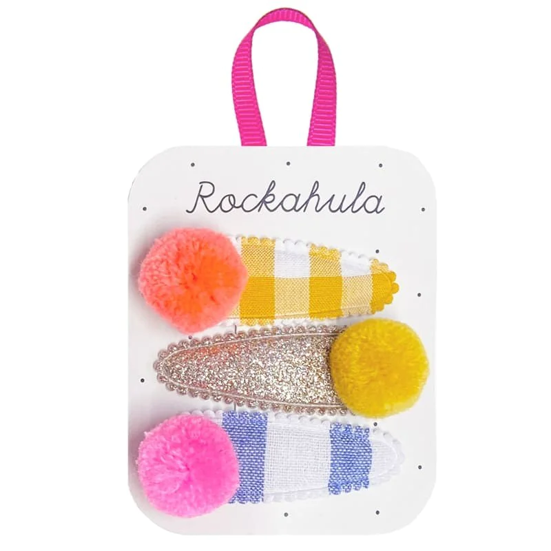 Rockahula Kids – 3 spinki do włosów Miami Pom Pom