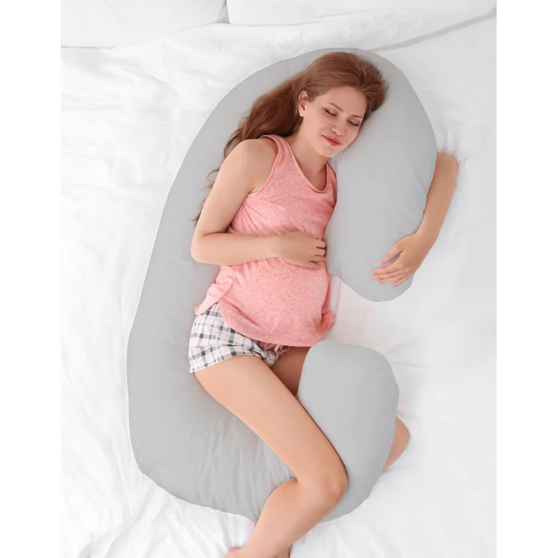 Poduszka ciążowa typu C poduszka dla kobiet w ciąży i do karmienia- tęcza