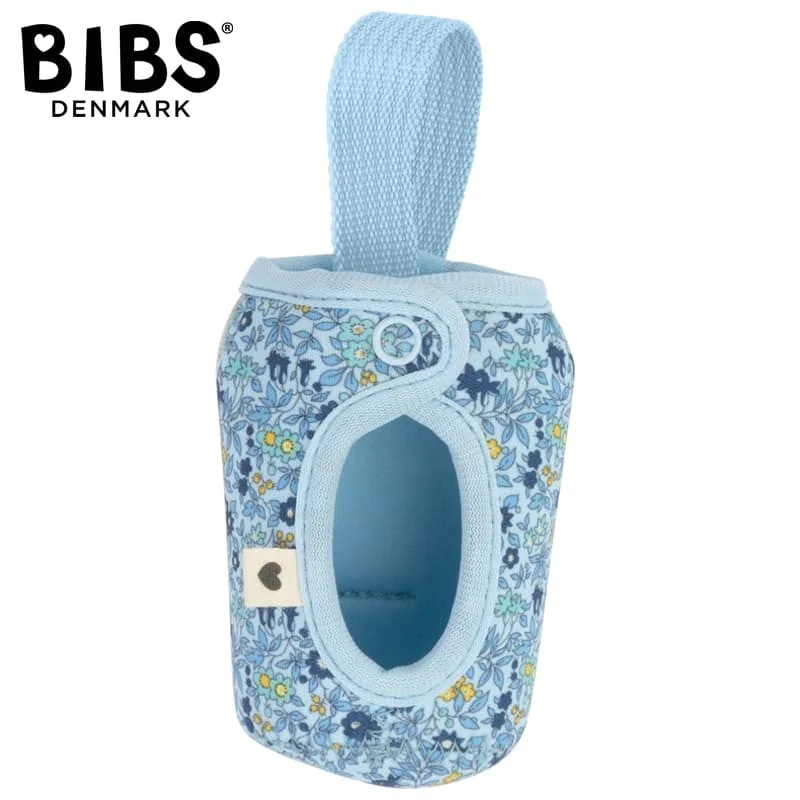 BIBS LIBERTY BOTTLE SLEEVE termiczny neoprenowy ochraniacz na butelki 110 ml CHAMOMILE LAWN Baby Blue