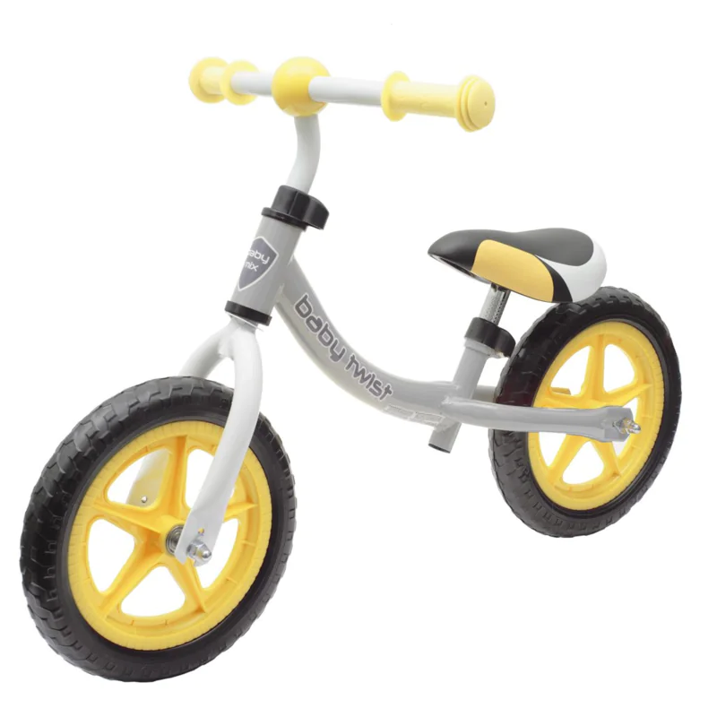 BABY MIX 44920 Rowerek biegowy TWIST szaro-żółty