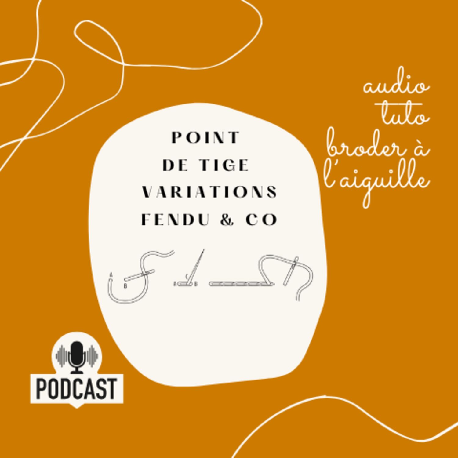 E13 :   3 variations sur le point de tige Épais/Contrarié/Fendu Audio Tuto Point à l’aiguille