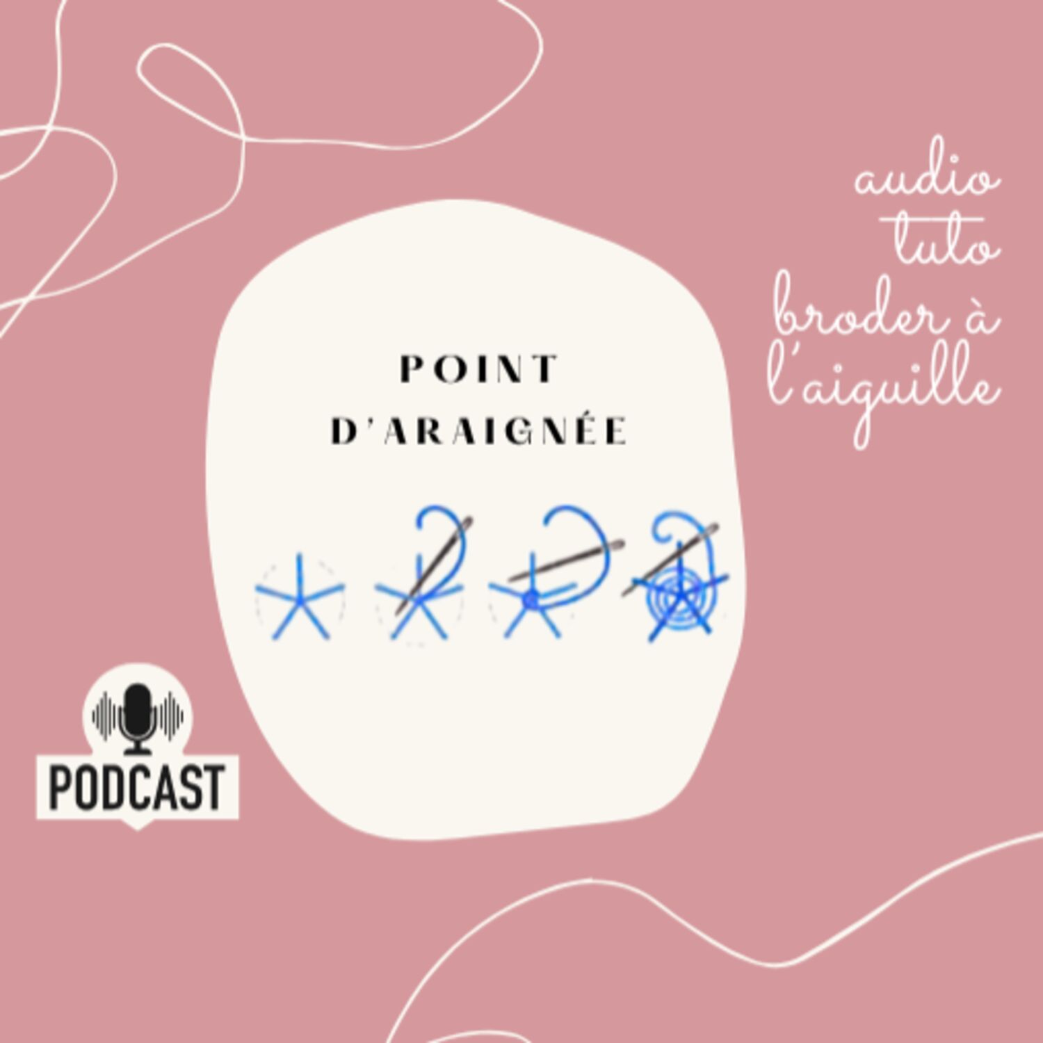 E4 : le point d’araignée ou point de « rose » Audio Tuto Point à l’aiguille