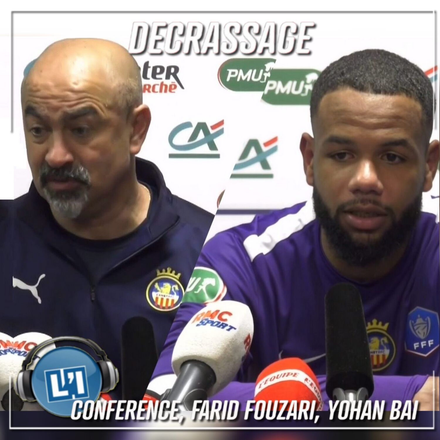 La conférence d'après match, Farid Fouzari et Yohan Bai
