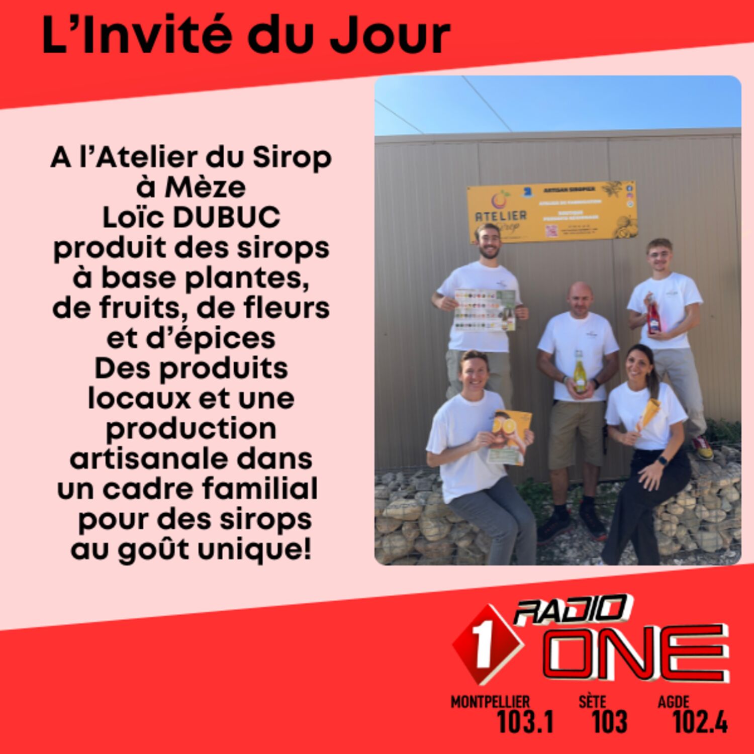 LOIC DUBUC L'Atelier du Sirop à Mèze