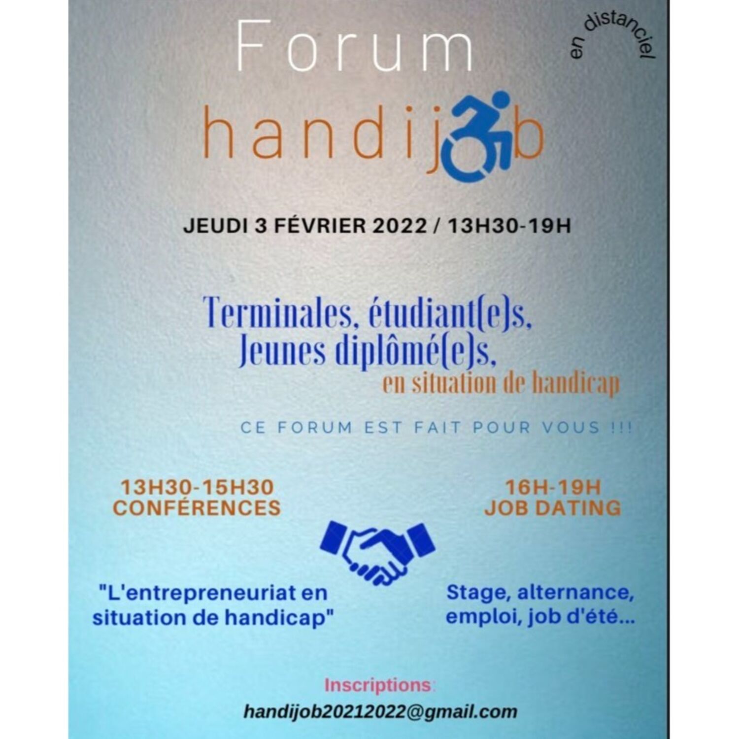 Forum Handijob en ligne le 3 février