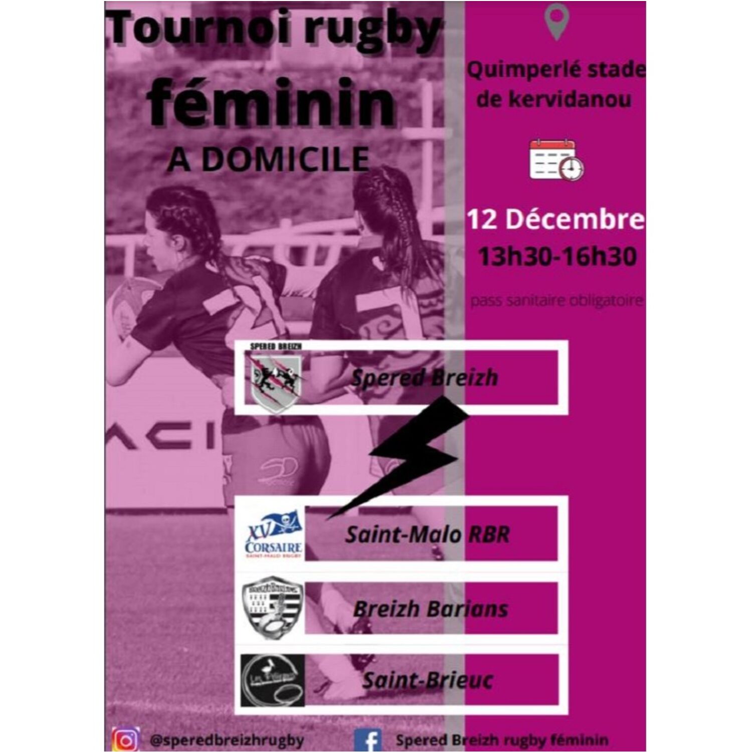 Tournoi de rugby féminin à Quimperlé dimanche 12 décembre