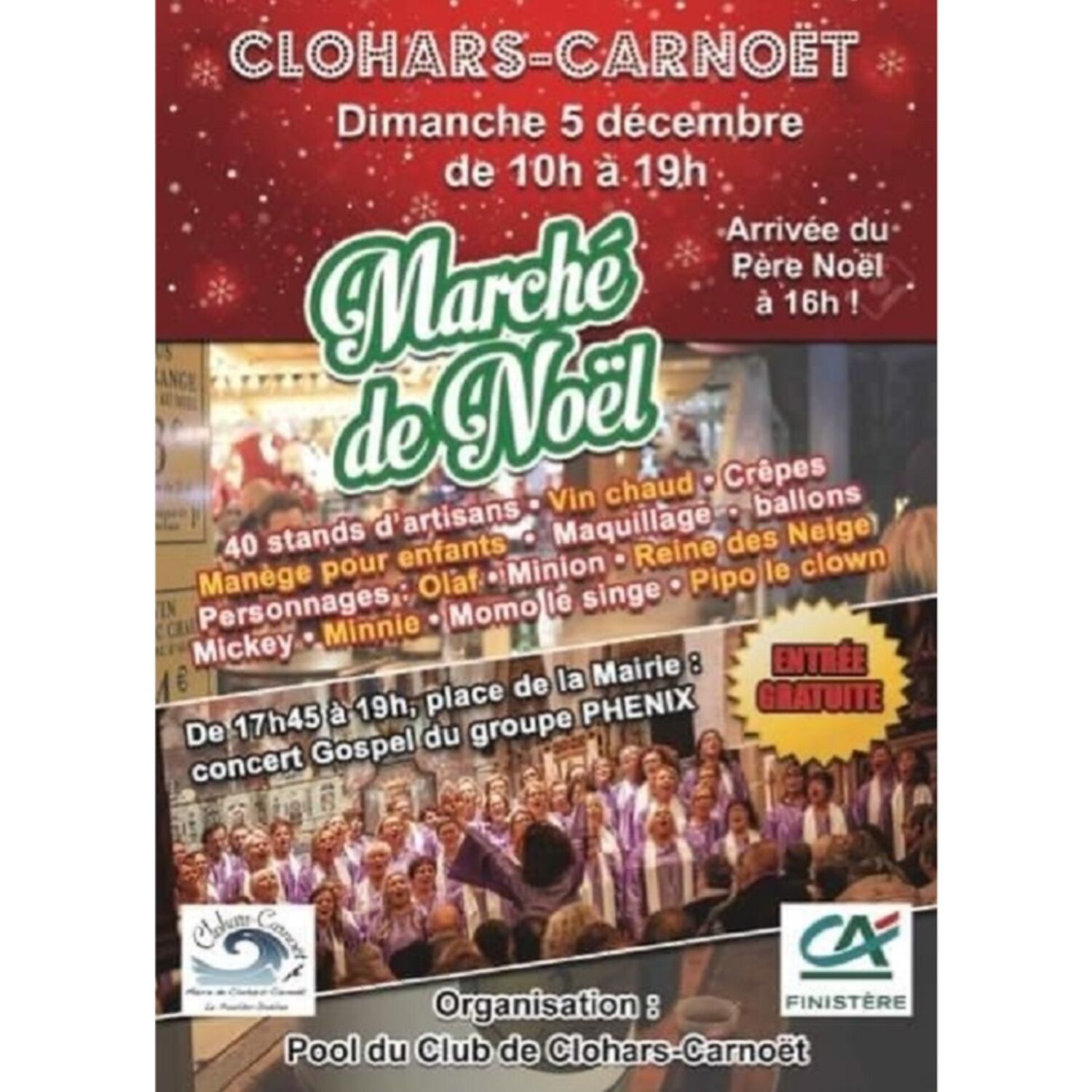 Marché de Noël à Clohars Carnoët le 5 décembre
