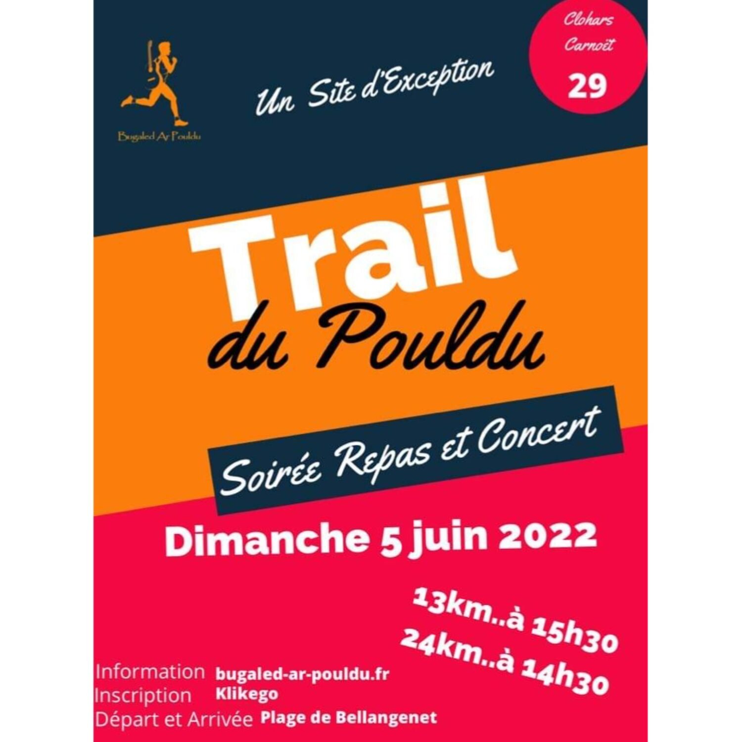 Trail du Pouldu à Clohars Carnoët le 5 juin