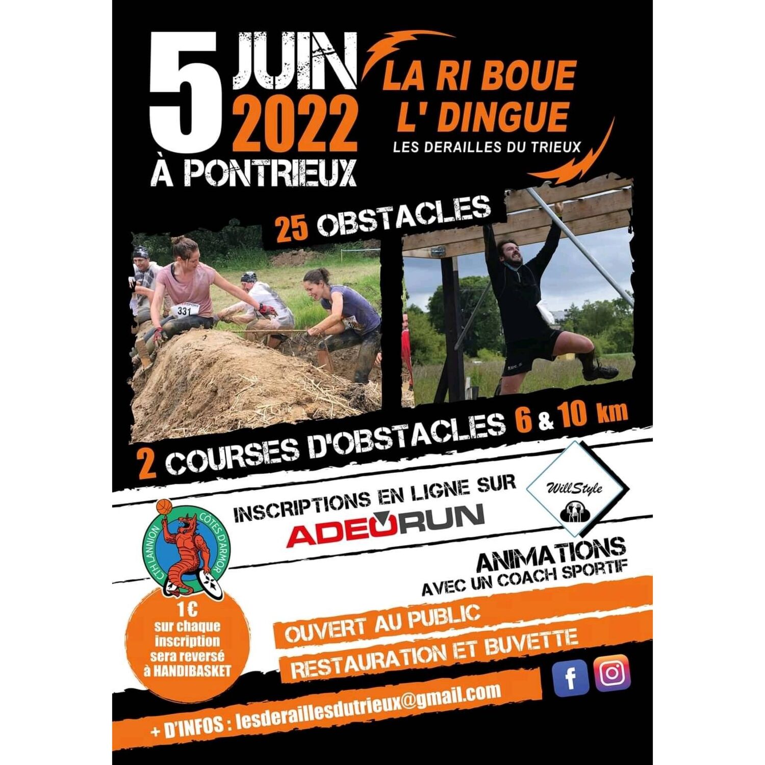 La Riboul’dingue – Un challenge sportif déjanté – organisé par l’association Les Déraillés du Trieux