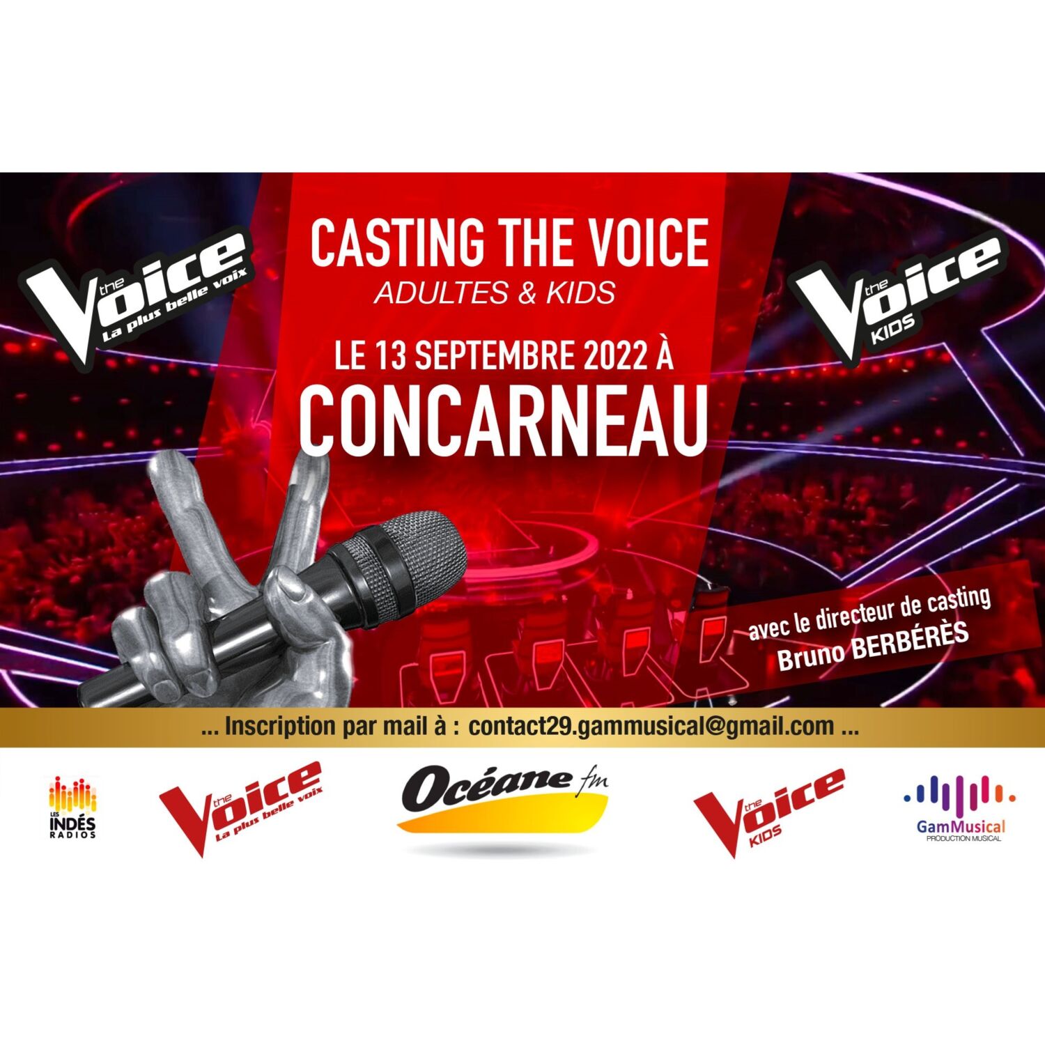 Préselection des candidats pour The Voice 2023 à Concarneau