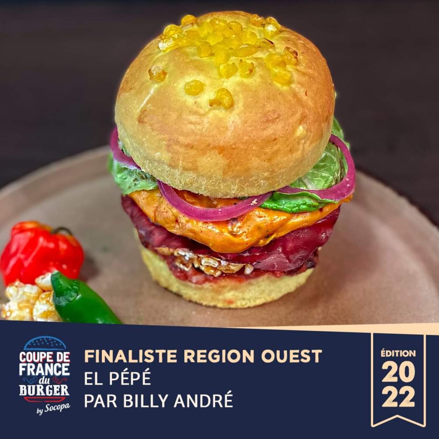 Coupe de France du burger : Billy André, chef du restaurant L'Atelier des Halles à La Roche-sur-Yon