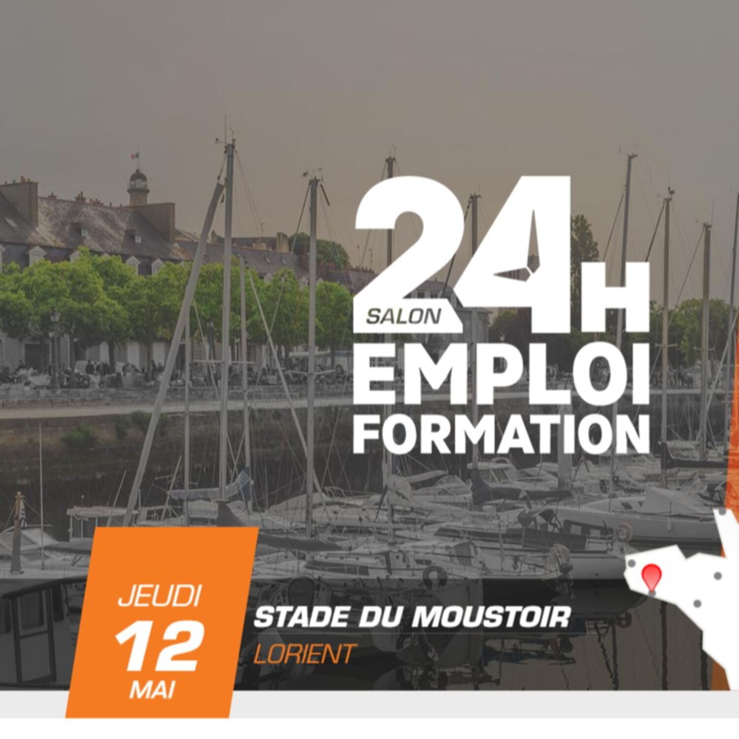 Salon 24H pour l'emploi et la formation à Lorient le jeudi 12 mai