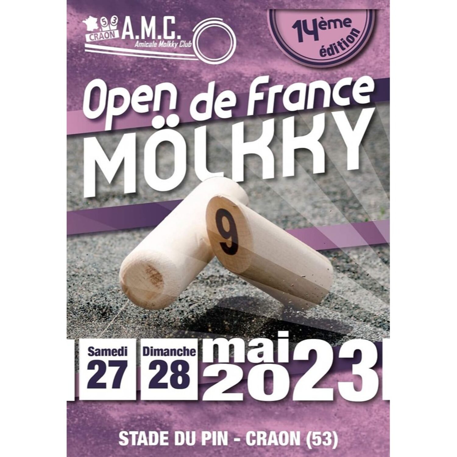 la 14e édition de l’Open de France de Mölkky à Craon
