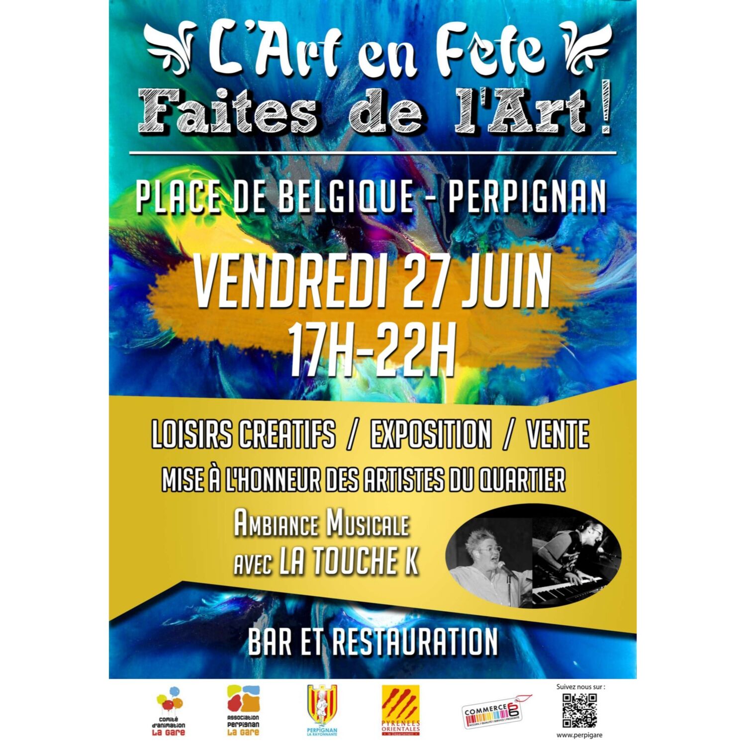 100% chez vous dans les P.O avec PHILIPPE : L'art ne fête place de Belgique le 27 juin