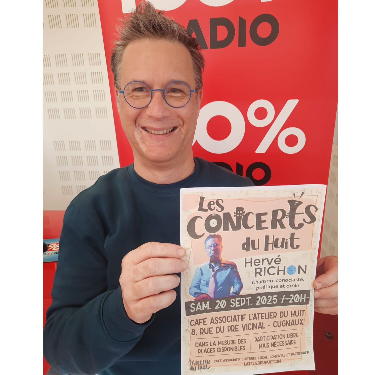 Les concerts du HUIT à Cugnaux- Hervé sur 100%