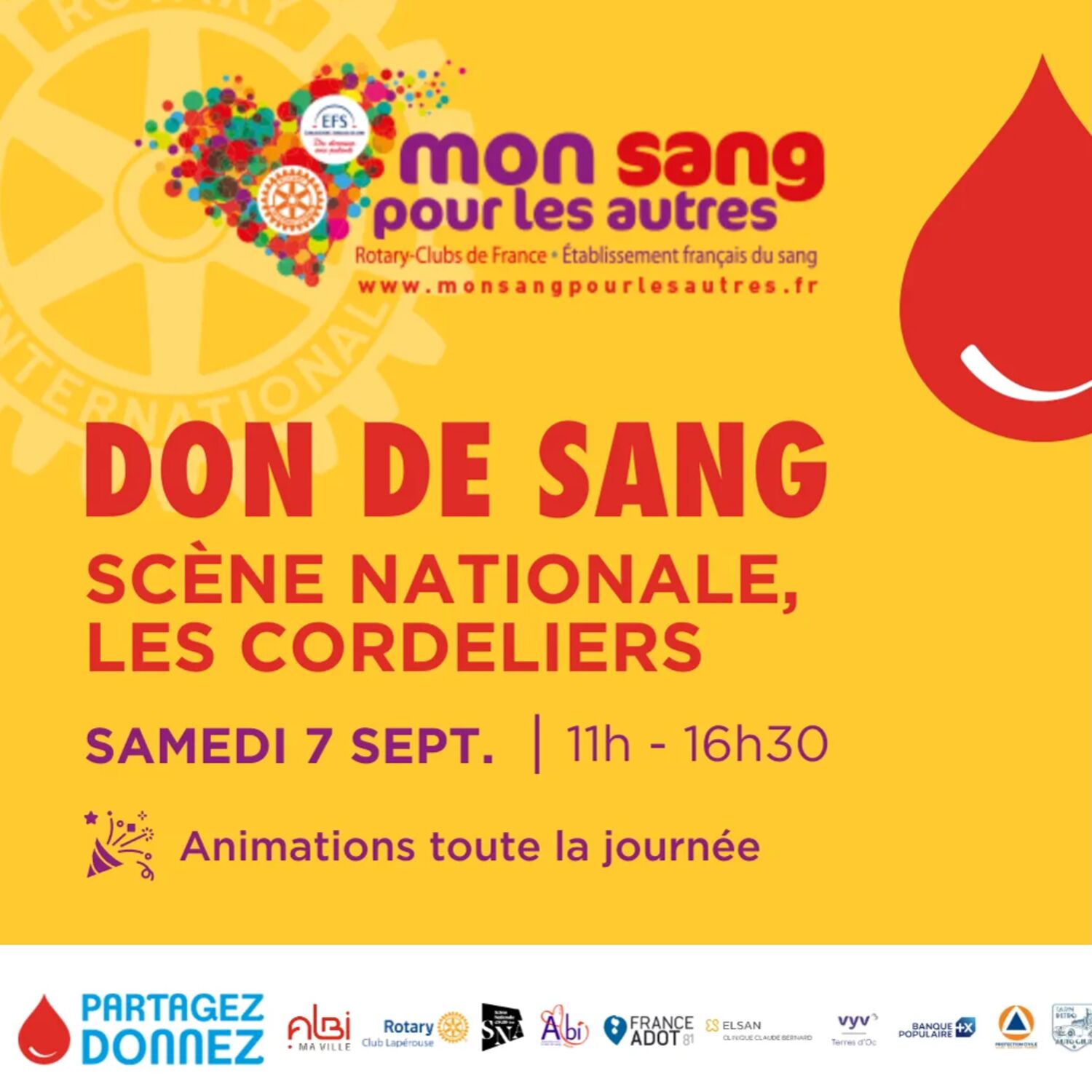 Podcast de l'émission 100% chez vous avec une collecte de sang à Albi