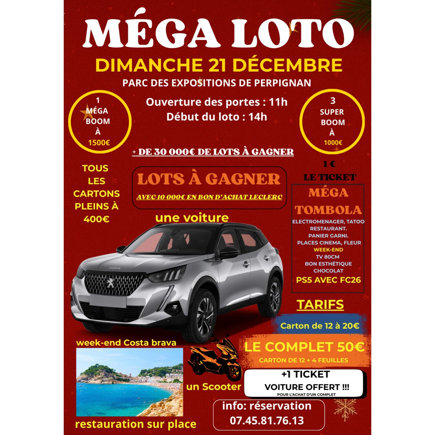100% chez vous dans les PO L’Association Esportcatalan présente MEGA LOTO DE FIN D’ANNÉE