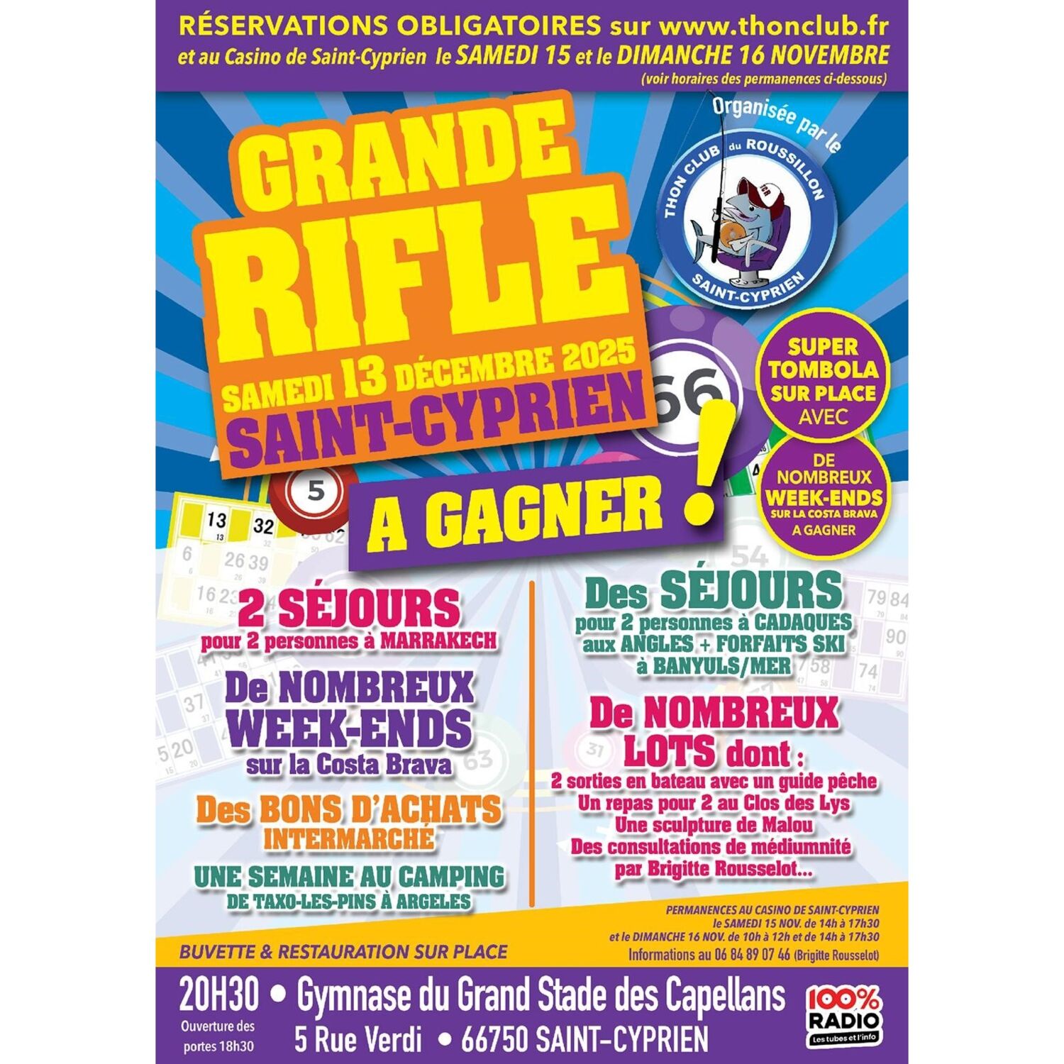 100% chez vous dans les PO avecla riffle du thon club du Roussillon à StCyprien