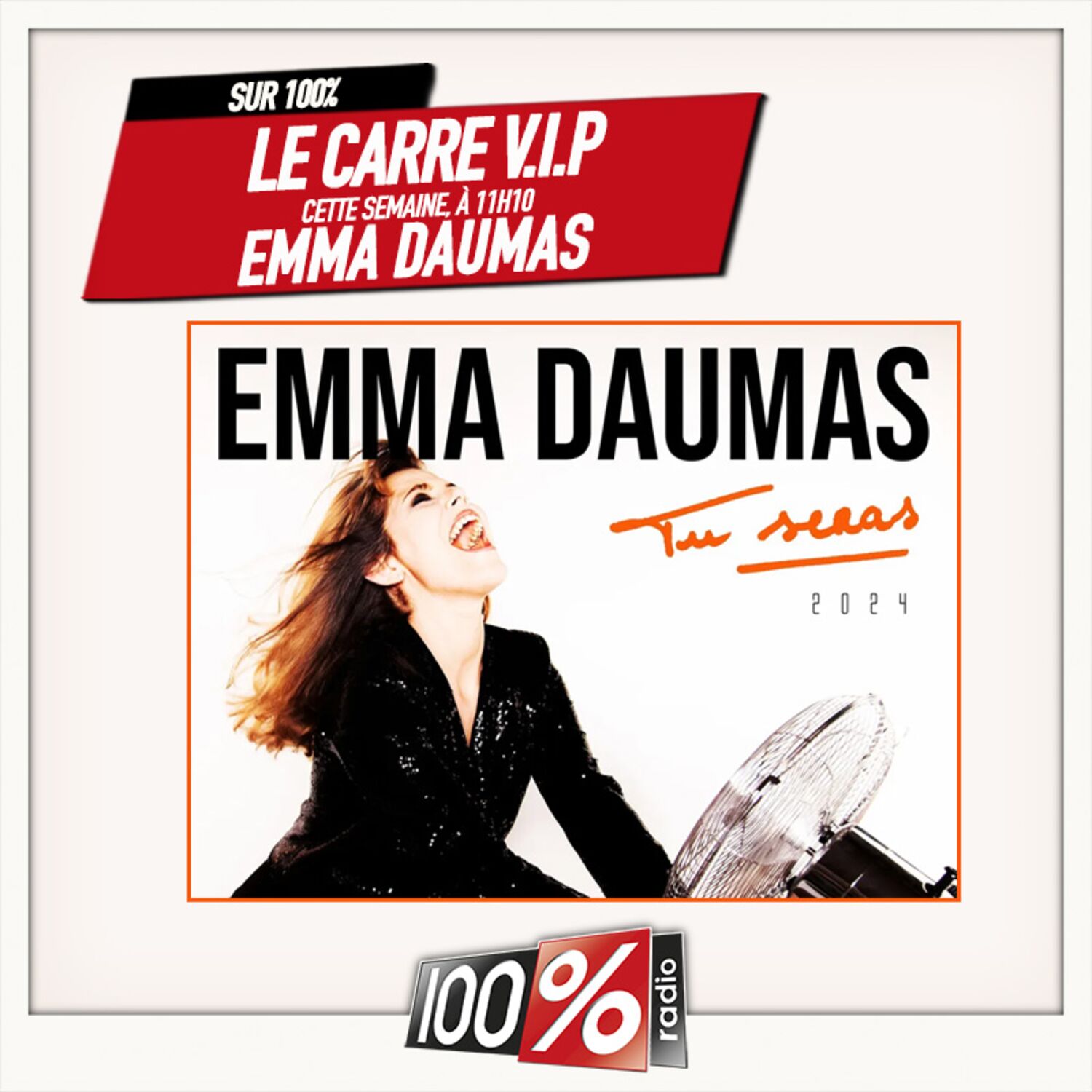 Le carré VIP  sur 100%  avec Emma Daumas du 26/04/2024