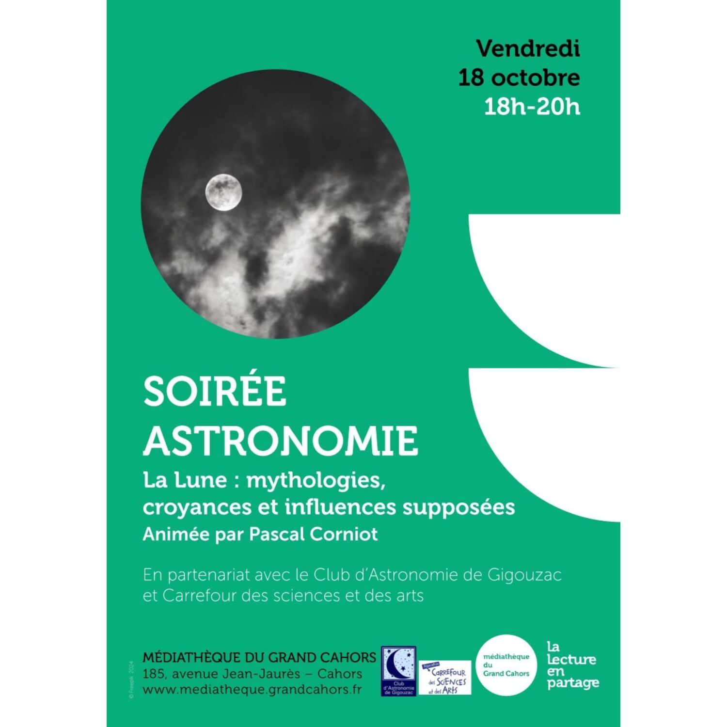 Podcast de l'émission 100% chez vous avec la Soirée astronomie à la...