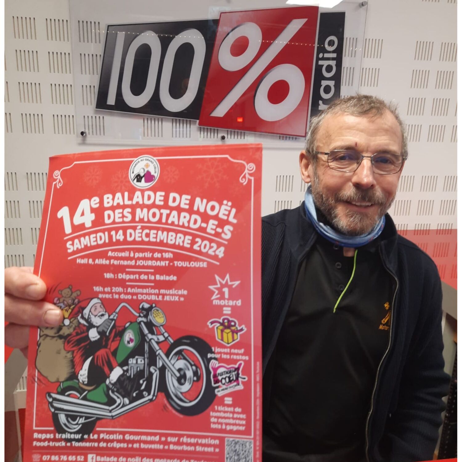 MOTARDS DU COEUR- Michel sur 100%