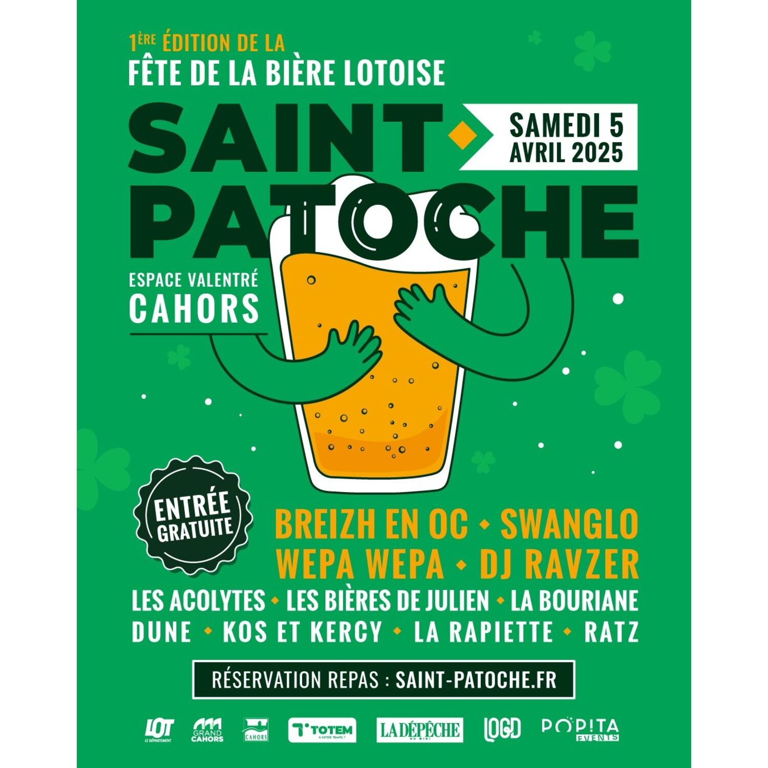 Podcast de l'émission 100% chez vous avec la Saint Patoche à Cahors