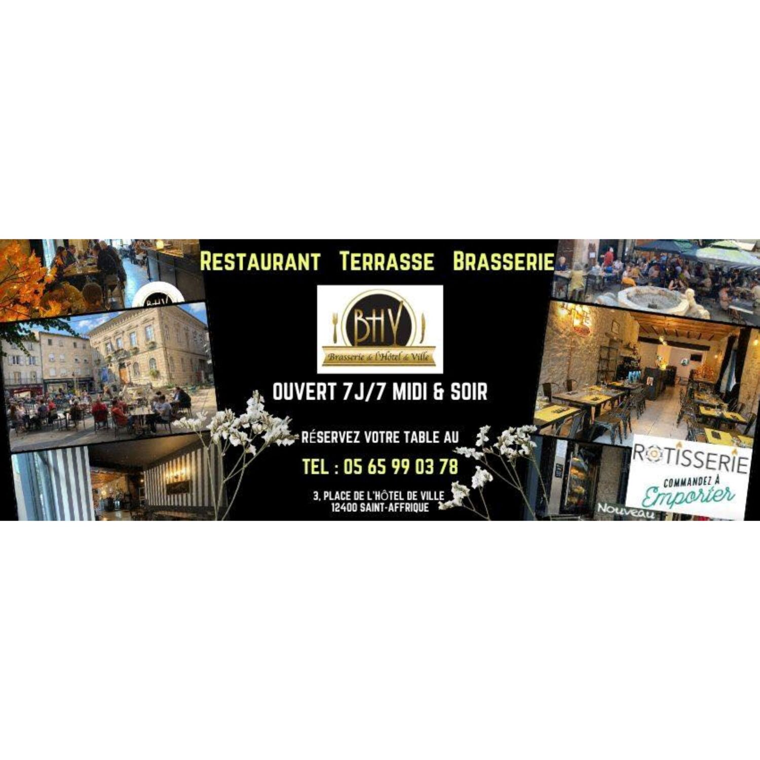 Le menu du jours sur 100% radio avec Philippe : La Brasserie de l'hôtel de ville à St Affrique