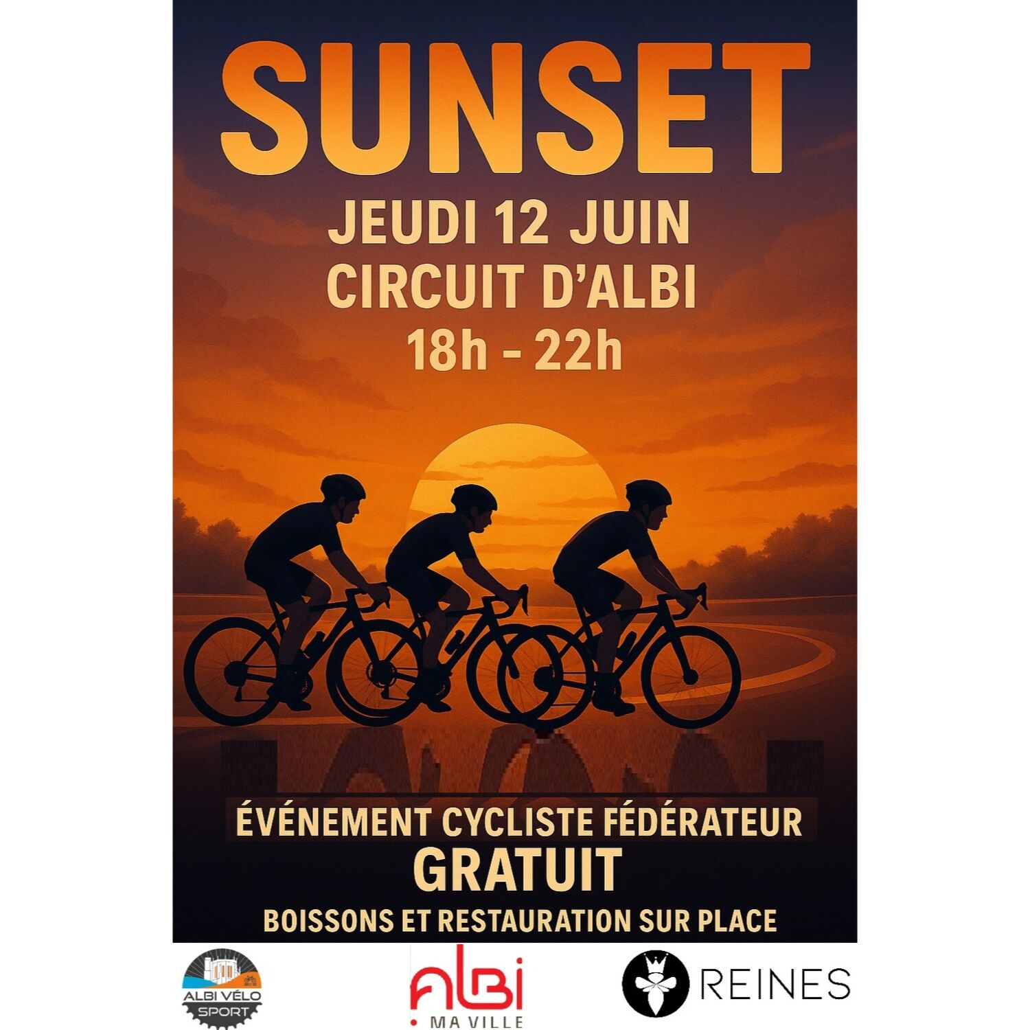 Podcast de l'émission 100% chez vous avec la SUNSET RIDE à Albi