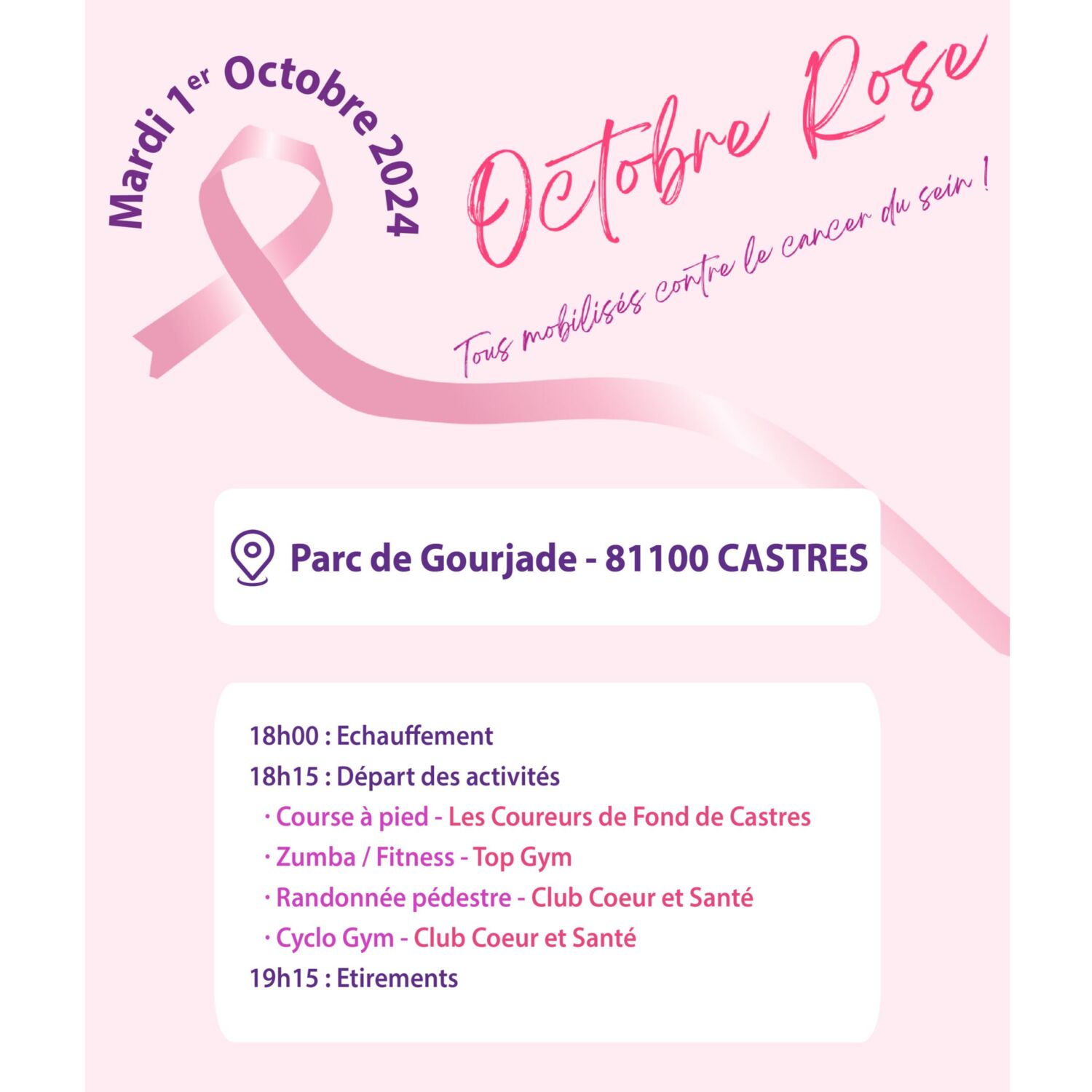 Podcast de l'émission 100% chez vous avec Octobre Rose à Castres
