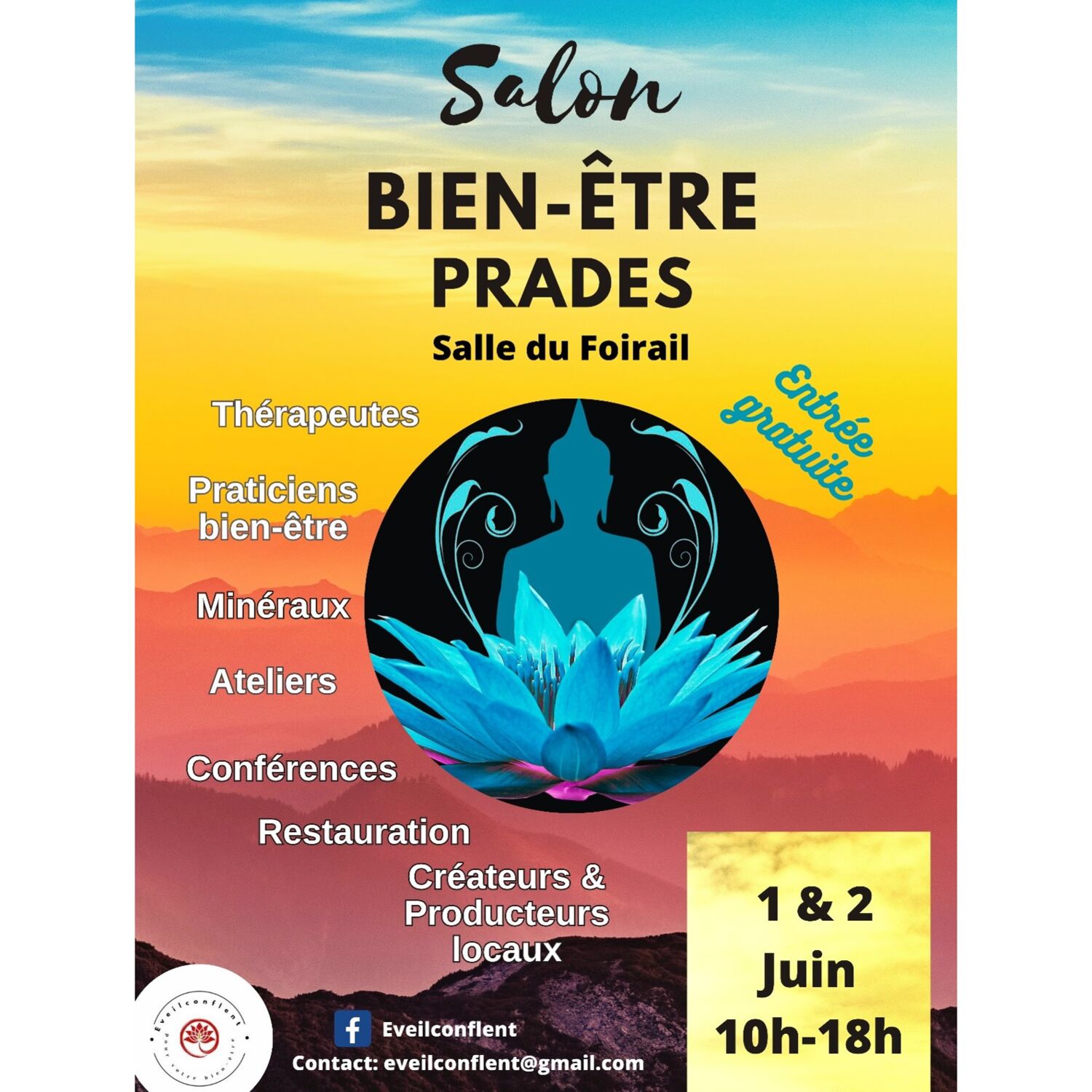 100% chez vous dans les  P.O avec PHILIPPE : Salon du bien êtres à Prades les 1 et 2 juin