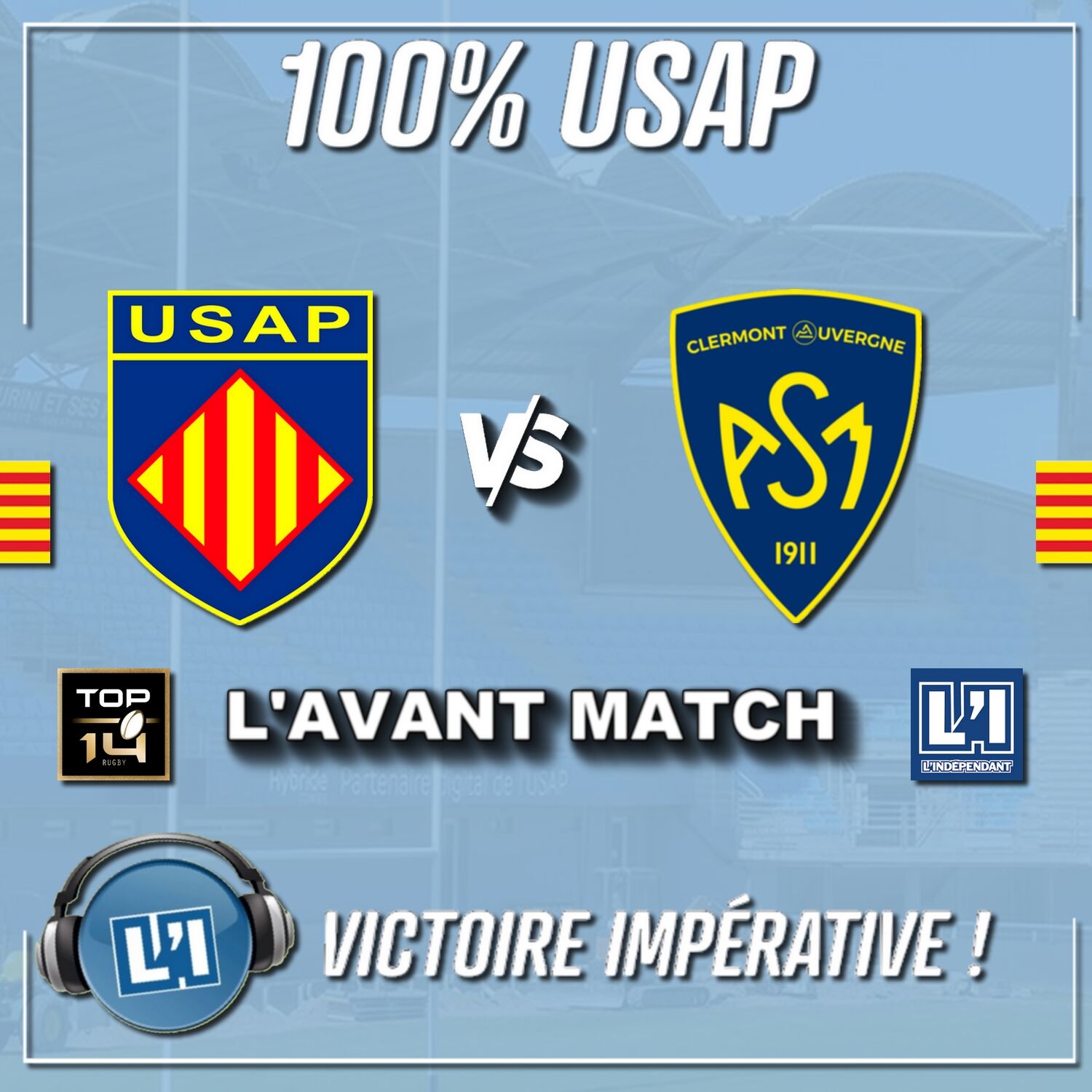 VICTOIRE IMPÉRATIVE POUR L'USAP FACE À CLERMONT !