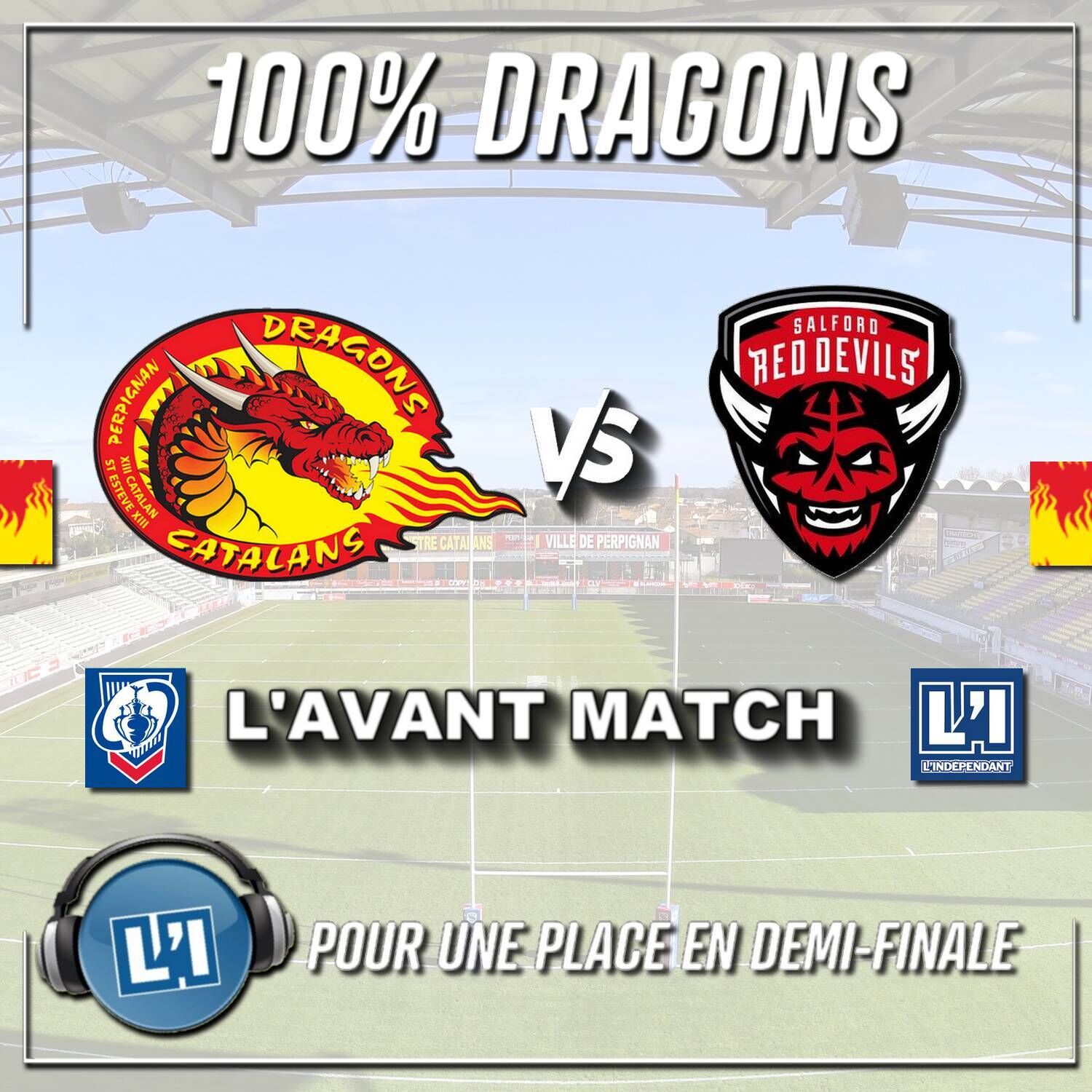 LES DRAGONS POUR UNE PLACE EN DEMI FINALE