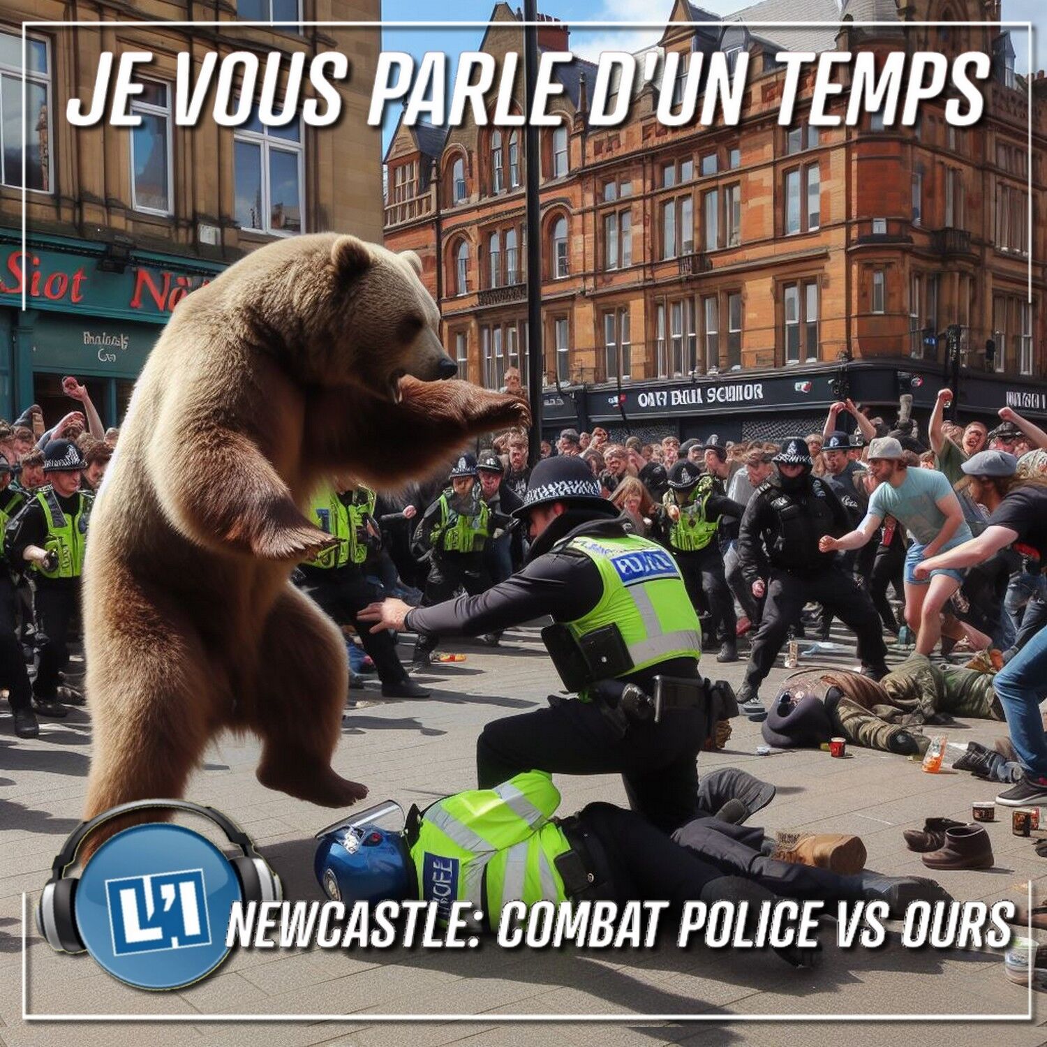 AFFRONTEMENT ENTRE UN OURS ET UN POLICIER EN PLEINE VILLE !