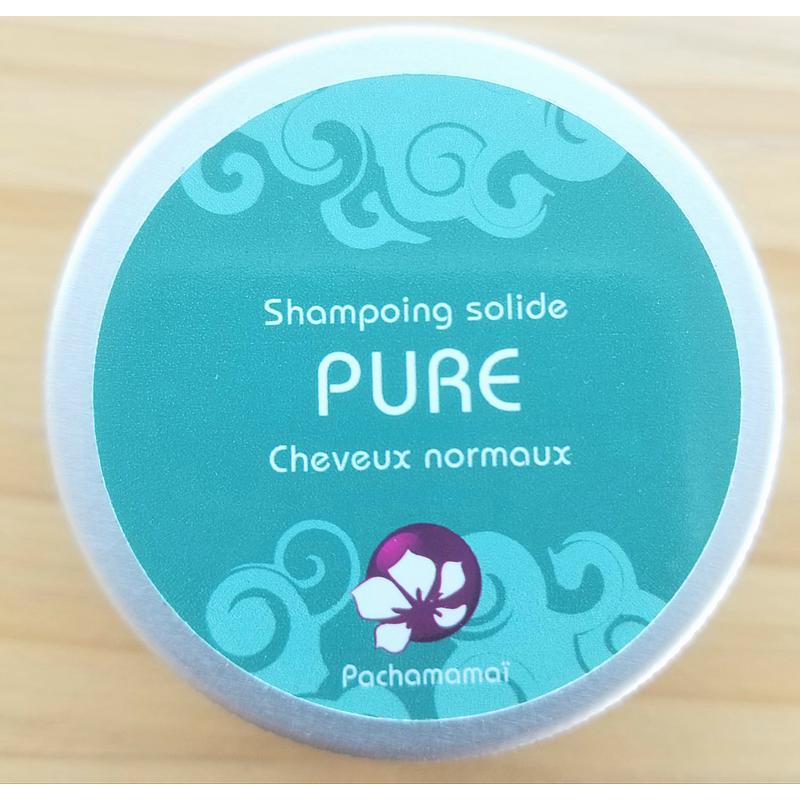 Shampoing solide Pure - cheveux normaux + boite métal