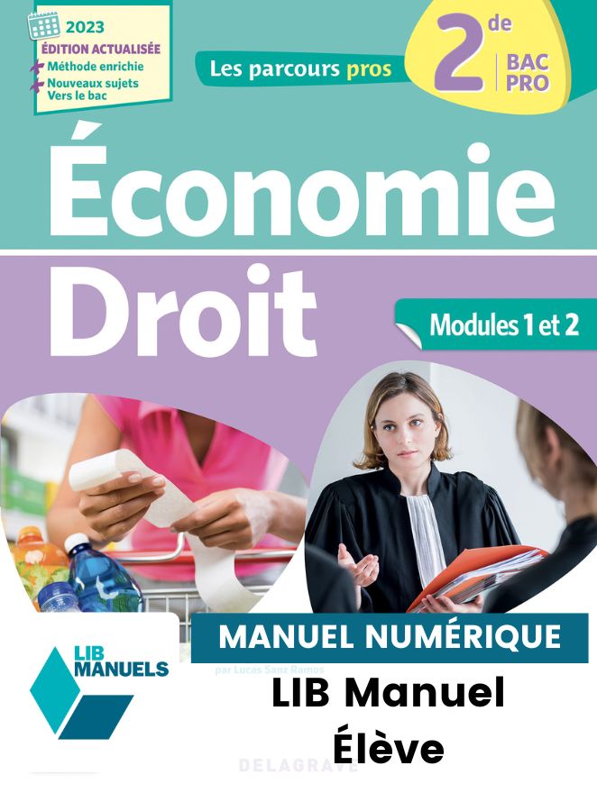 Économie-Droit - 2de Bac Pro Tertiaires - Livre + licence numérique  i-Manuel 2.0 - 9782091676104