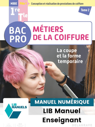 Image La coupe et la forme temporaire - Pôle 1 - Tome 2 - 1re, Tle Bac Pro Métiers de la coiffure (2025)