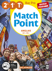 Match Point Anglais 2de, 1re, Tle Bac Pro (Ed. num. 2022)