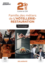 Technologie, Famille des métiers de l'Hôtellerie Restauration 2de Bac Pro Cuisine et CSR (2021)