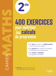Cahier Maths 2de ed. 2022