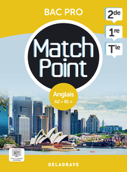 Match Point - Anglais 2de, 1re, Tle Bac Pro (2023) - Pochette