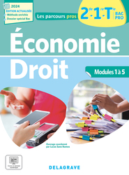 Les Parcours Pros Économie-Droit 2de, 1re, Tle Bac Pro (2024) - Pochette