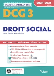 DCG 3 - Droit social : Manuel et Applications 2024-2025