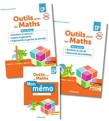 Outils pour les Maths CP (2024) - 2 fichiers (Nombres et Calculs et résolution de problèmes & Grandeurs et mesures et Espace et Géométrie) + Mémo