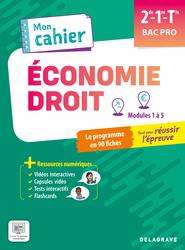 Mon cahier d'Économie-Droit 2de, 1re, Tle Bac Pro (2025)