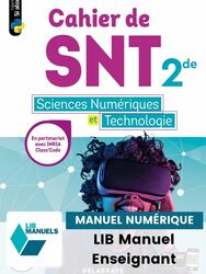Image Cahier des Sciences numériques et Technologie (SNT) 2de (Ed. num. 2022)