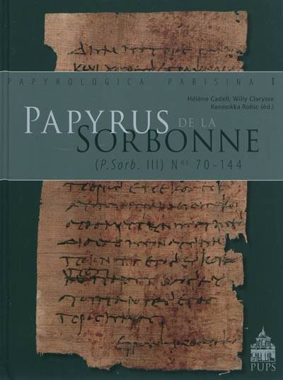 Papyrus de la sorbonne, Volume 3, N° 70-144